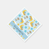 クマのパターン,テディベア,スター,あなたの名前 スタンダードカクテルナプキン (角)