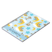 クマのパターン,テディベア,スター,あなたの名前 ノートブック (左側)