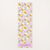 クマのパターン,テディベア,スター,あなたの名前 ヨガマット (正面)