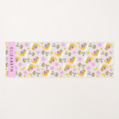 クマのパターン,テディベア,スター,あなたの名前 ヨガマット (正面(横))