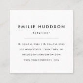 クマのパターン，ベビーシッター，日気に,子供気にの スクエア名刺 (裏面)