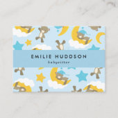 クマのパターン，ベビーシッター，日気に,子供気にの 名刺 (正面)