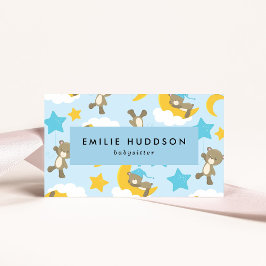 クマのパターン，ベビーシッター，日気に,子供気にの 名刺