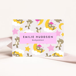 クマのパターン，ベビーシッター，日気に,子供気にの 名刺