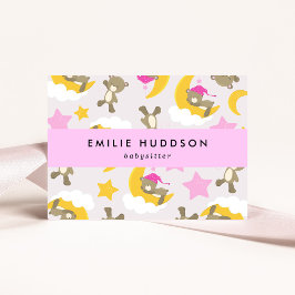 クマのパターン，ベビーシッター，日気に,子供気にの 名刺