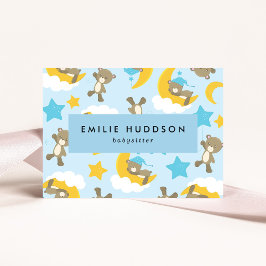 クマのパターン，ベビーシッター，日気に,子供気にの 名刺