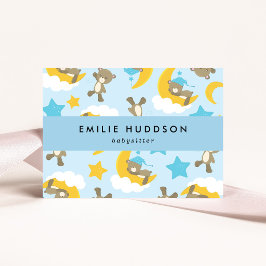 クマのパターン，ベビーシッター，日気に,子供気にの 名刺