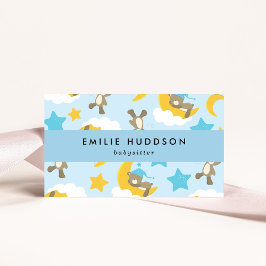 クマのパターン，ベビーシッター，日気に,子供気にの 名刺