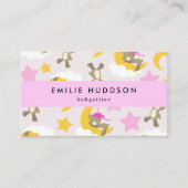 クマのパターン，ベビーシッター，日気に,子供気にの 名刺 (正面)