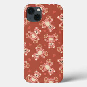 クマのパッチワーク模様 iPhone 13ケース