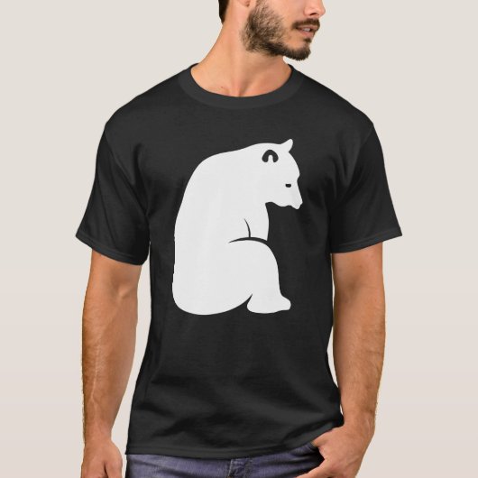 クマのヒグマの森の動物 Tシャツ (正面)