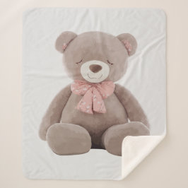 クマのピンクの漫画 シェルパブランケット