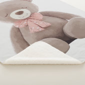 クマのピンクの漫画 シェルパブランケット (3/4)