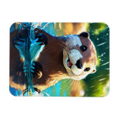 クマのフレキシブル写真マグネット マグネット (横)