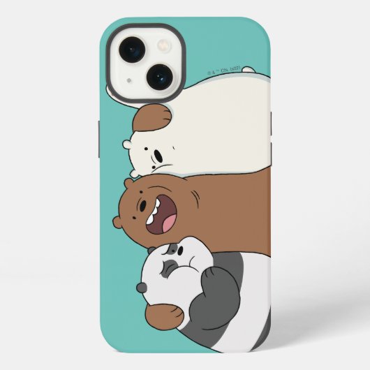 クマのブラザーズ グループハグ iPhoneケース (裏面)