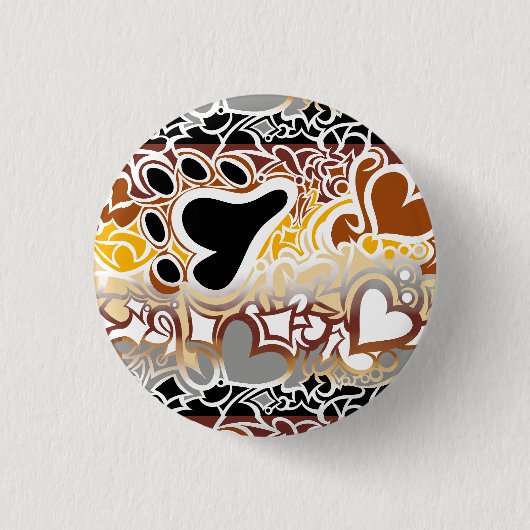 クマのプライドのぐにゃぐにゃボタン 缶バッジ (正面)