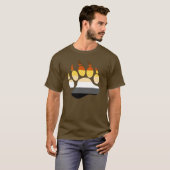 クマのプライドカラーのクマの足 Tシャツ (正面フル)