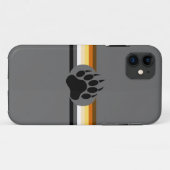 クマのプライドカラーのストライプとクマの足跡 Case-Mate iPhoneケース (裏面(横))