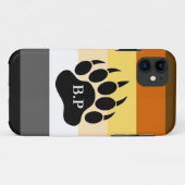 クマのプライドカラーのモノグラムベアパウ Case-Mate iPhoneケース (裏面(横))