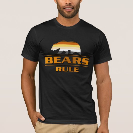 クマのプライドカラー クマが支配する Tシャツ (正面)