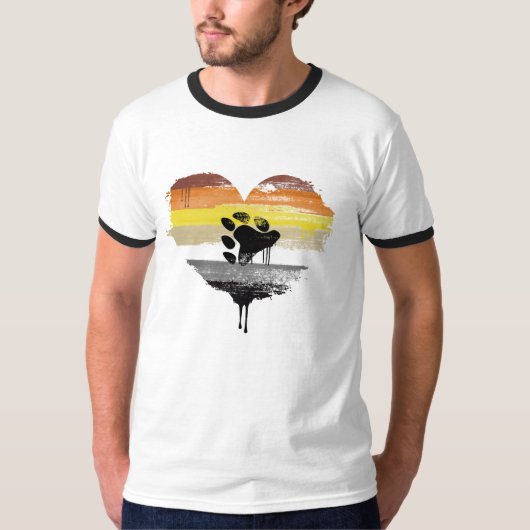 クマのプライドハートTシャツ Tシャツ (正面)