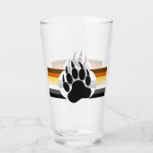 クマのプライド旗 熊の足跡 タンブラーグラス (裏面)