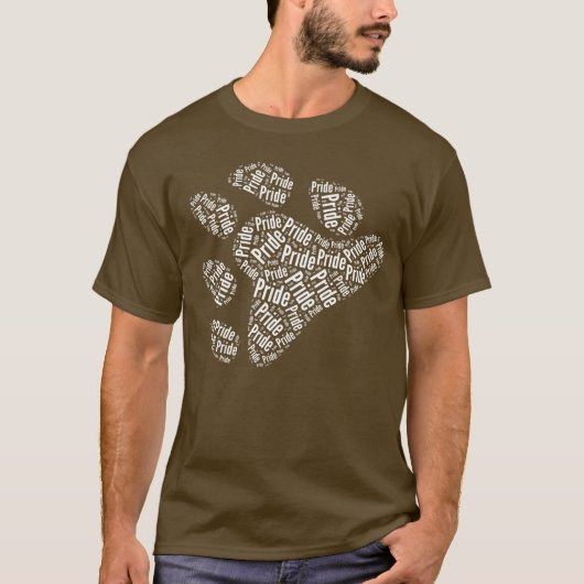 クマのプライド肉球柄 Tシャツ (正面)
