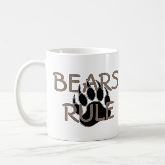 クマのプライド ベアパウ クマの支配 コーヒーマグカップ (左)
