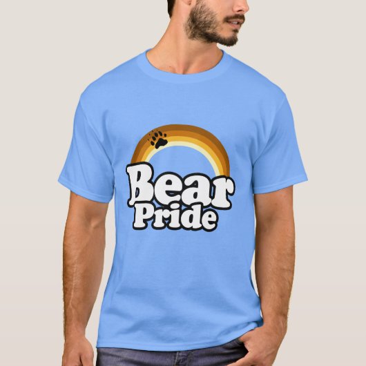 クマのプライド レインボーアーク Tシャツ (正面)