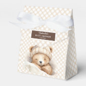 クマのベビーシャワーを嗅ぎ上げる フェイバーボックス (正面サイド)