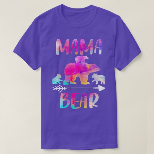 クマのマッチング家族の衣装おもしろい、ママBear There Tシャツ (デザイン正面)