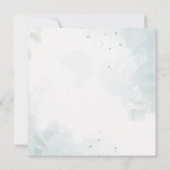 クマのユーカリの葉の水の色ベビーシャワー 招待状 (裏面)