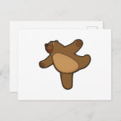 クマのヨガストレッチエクササイズ ポストカード (正面/裏面)