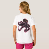 クマの上のタコ Tシャツ (裏面フル)