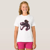 クマの上のタコ Tシャツ (正面フル)