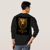 クマの不屈の強さ 引用 デザイン 🐻 Tシャツ (裏面フル)