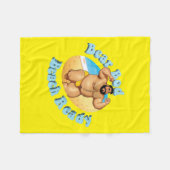 クマの体ビーチ準備！7番 フリースブランケット (正面(横))