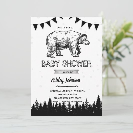 クマの党招待状 招待状 (スタンド正面)