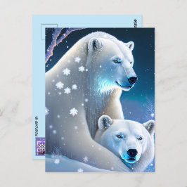 クマの冬のポストクロッシング ポストカード
