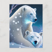 クマの冬のポストクロッシング ポストカード (正面)