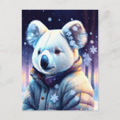 クマの冬のポストクロッシング ポストカード (正面)