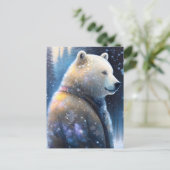 クマの冬のポストクロッシング ポストカード (スタンド正面)