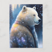 クマの冬のポストクロッシング ポストカード (正面)