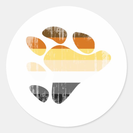 クマの動揺して記号 ラウンドシール (正面)