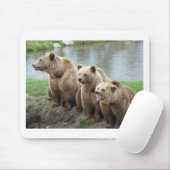 クマの動物の記念日ギフトをカスタマイズ マウスパッド (マウス)