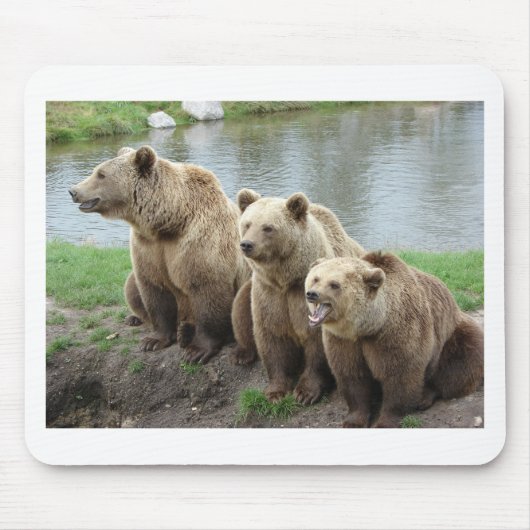 クマの動物の記念日ギフトをカスタマイズ マウスパッド (正面)