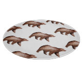 クマの可愛さ:水彩動物のパターン カッティングボード (角)