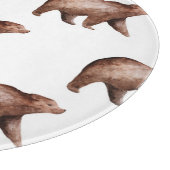 クマの可愛さ:水彩動物のパターン カッティングボード (角)