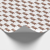 クマの可愛さ：水彩動物のパターン ラッピングペーパー (角)