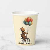 クマの喜びの乗り方ステッカー 紙コップ (裏面)